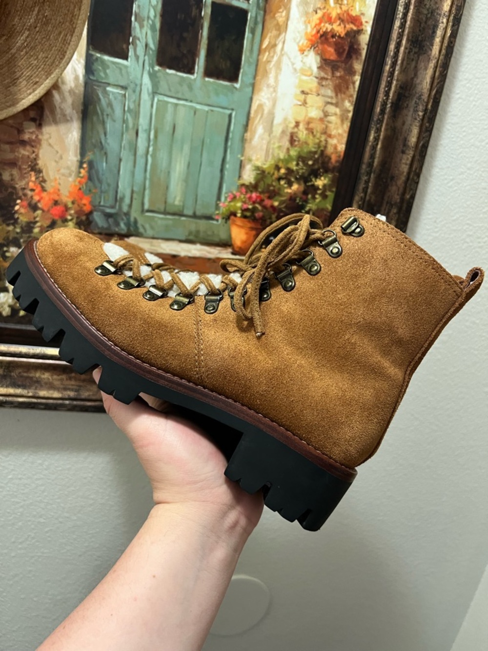 Jeffrey Campbell Sherpa Tongue hiking Lace up boots - Picture 4 of 16